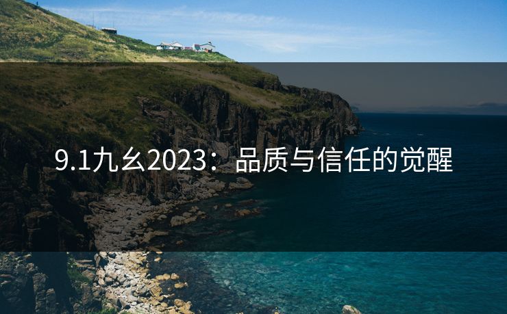 9.1九幺2023：品质与信任的觉醒