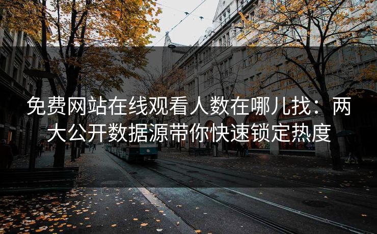 免费网站在线观看人数在哪儿找：两大公开数据源带你快速锁定热度